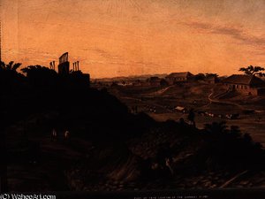 Part Of Tete Looking Up The Zambesi River — Thomas Baines