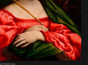 Saint Catherine (detalj - ) — Lorenzo Lotto