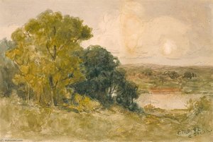 On The Seekonk — Edward Mitchell Bannister, Impressionism