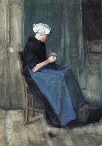 Scheveningen Woman Knitting — Vincent Willem Van Gogh