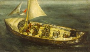 A Ship's Boat At Sea — Richard Ernst Eurich