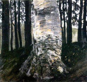 Birch In A Forest — Gustav Klimt, Art Nouveau (modern)