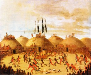 Mandan Dance (also Known As The Last Race, Mandan O-kee-pa Ceremony) — George Catlin, Romanticism