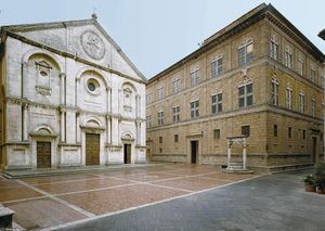 Cathedral And Palazzo Piccolomini — Bernardo Rossellino, Renaissance Architecture
