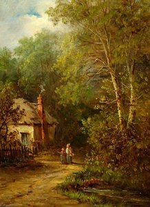 Lane And Cottage — John Moore Of Ipswich