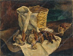 Still Life. Woodcocks With A Basket. — Pyotr Konchalovsky