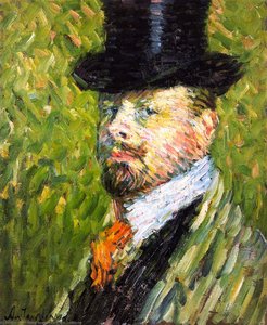 Self-portrait In Top Hat — Alexej Von Jawlensky, Expressionism