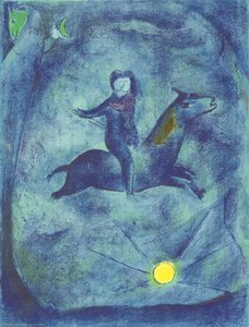 Mounting The Ebony Horse — Marc Chagall