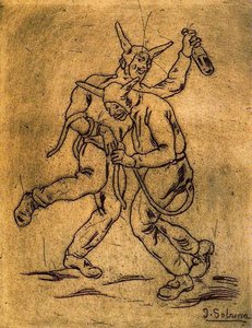 Máscaras Diablos Bailando — José Gutiérrez Solana, Expressionism