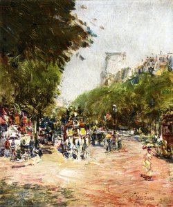 Rue Madeleine, Place De L'opera — Frederick Childe Hassam, American Impressionism