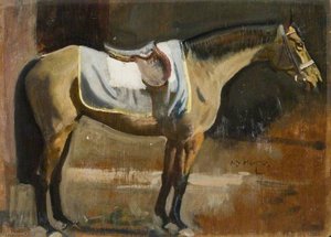 Study Of A Chaser — Sir Alfred James Munnings