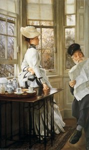 Reading The News — Jacques Joseph Tissot