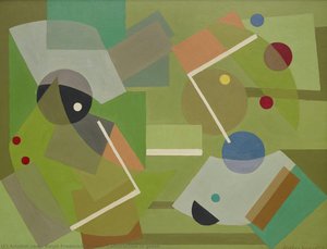 Construction In Green — Ralph Frederick Balson, Abstract Modernism
