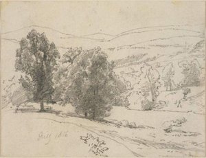 Landscape With Trees And Hills — William Trost Richards