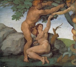 Sistine Chapel Ceiling Genesis The Fall And Expulsion From Paradise The Original Sin — Michelangelo Buonarroti