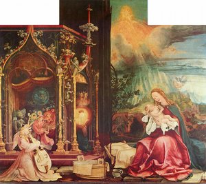 Nativity And Concert Of Angels From The Isenheim Altarpiece (central Panel) — Matthias Grünewald