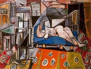 Naked Woman In The Workshop — Pablo Picasso, Cubist