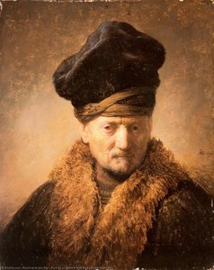 Porträtt Av Gammal Man Med Pälsmössa Innsbru — Rembrandt Van Rijn, Dutch Golden Age