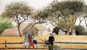 Children On A Fence — Winslow Homer, American Realism