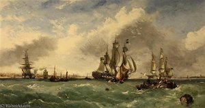 Shipping At The Mouth Of The River Medway