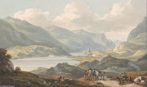 The Lakes Of Llanberis - From The Road From Carnarvon Going To Llanberis — John Warwick Smith