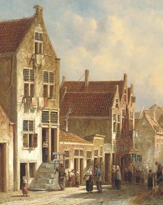 A Village Scene — Pieter Gerard Vertin, Realism