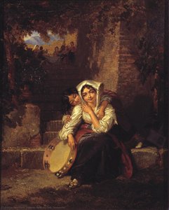 Italian Girl With Tambourine