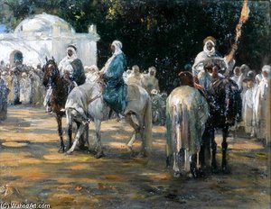 In Front Of The Meshhed — Alfred Wierusz Kowalski