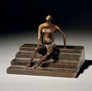 Seated Figure On Square Steps — Henry Moore