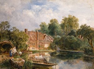 Charlton Mill, Hitchin, With Miller Edward Burr — Samuel Lucas
