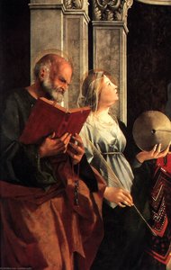Madonna And Child With Sts Peter, Christine, Liberale, And Jerome (detail) — Lorenzo Lotto, Venetian Renaissance