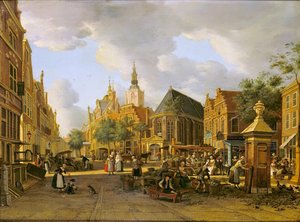De Groenmarkt In Den Haag Gezien Naar Het Westeinde — Paulus Constantijn La Fargue