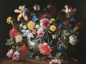 Still Life With Flowers — Nicolas Baudesson, Baroque