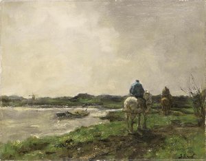 Towpath, Jacob Maris, C. 1896 — Jacob Henricus Maris
