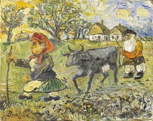 Taking The Cow To Market — David Davidovich Burliuk