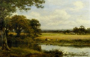 Surrey Cornfields — R.a Benjamin Williams Leader