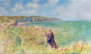 Edge Of The Cliff At Pourville — Claude Monet