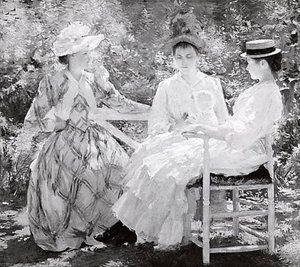 Three Sisters A Study In June Sunlight, (painting) — Edmund Charles Tarbell