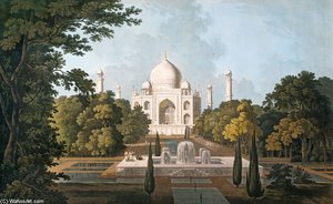 The Taj Mahal, Agra, From The Garden — Thomas Daniell