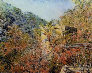 Olive Trees And Palm Trees In The Valley — Claude Monet, Impressionistic Landscape