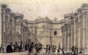 Bastille Courtyard — Jean-honoré Fragonard
