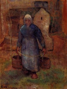 Woman With Buckets — Camille Pissarro