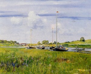 At The Boat Landing — William Merritt Chase
