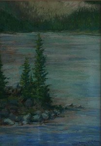 Morraine Lake, (painting) — Mary Agnes Yerkes
