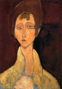 Woman In A White Coat — Amedeo Clemente Modigliani, Expressionism