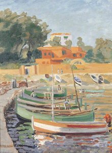 A Harbour Scene (probably On The Riviera) — Winston Spencer Churchill