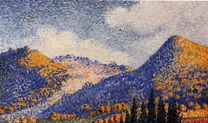 Landscape, The Little Maresque Mountains — Henri Edmond Cross