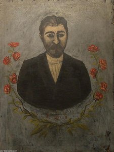 Portrait Of A Railway Worker (misha Meheteli) — Niko Pirosmani