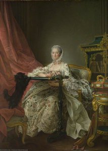 Madame De Pompadour At Her Tambour Frame — François Hubert Drouais