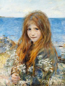 Little Girl On The Beach — Hans Heyerdahl